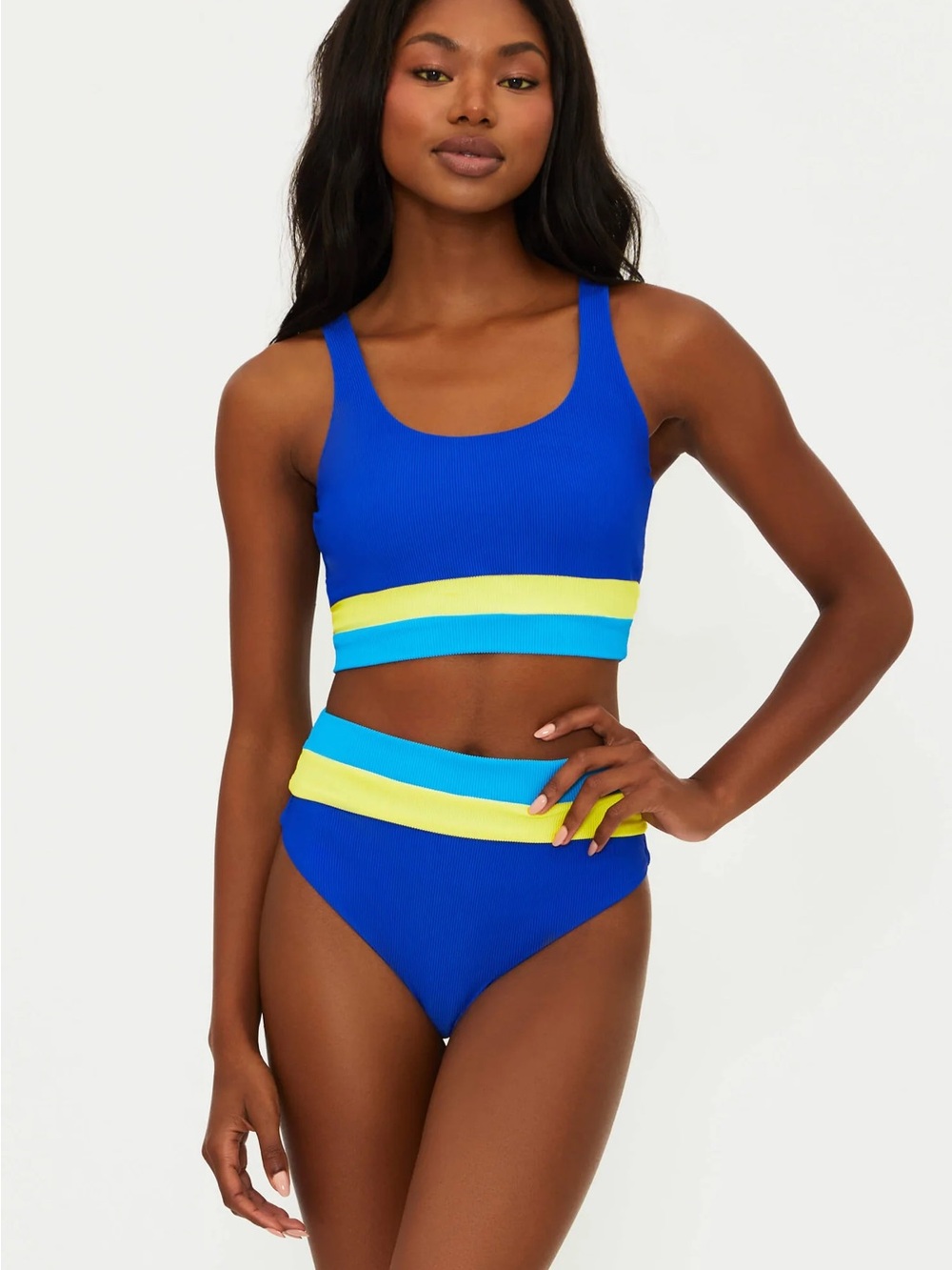 Beach Riot Mackenzie Top & Bottom Riviera Colorblock (Set) - Picture 2 of 3